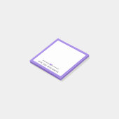 Paarse grens en hart met liefde van post-it® notes (Schuin)
