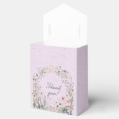 Paarse grens van de wilde bloemen bedankdoosjes (Geopend)