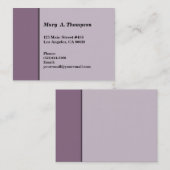 Paarse grens visitekaartje (Voorkant / Achterkant)