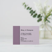 Paarse grens visitekaartje (Staand voorkant)