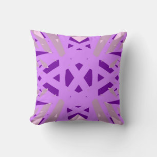 Paarse Grey Art Deco Lattice Pattern Baby Girl Kussen