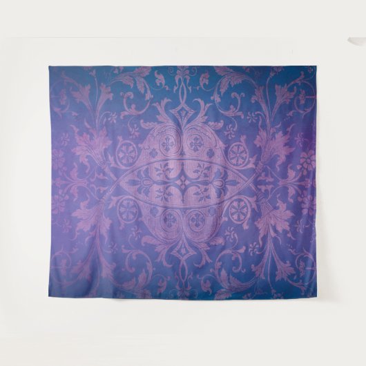 Paarse Griezeldonker Halloween Huis Foto Achtergro Wandkleed (Voorkant (horizontaal))