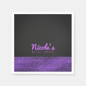 Paarse Grijs Modern Glam Sequins Elegant Chic Servetten (Voorkant)