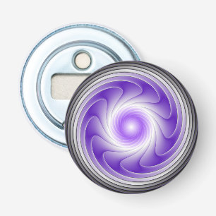Paarse grijze 3D wervelkolom Moderne Abstracte fra Button Flesopener
