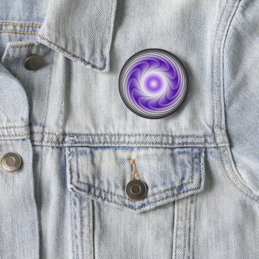 Paarse grijze 3D wervelkolom Moderne Abstracte fra Ronde Button 5,7 Cm (In situ)