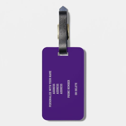 paarse grijze basketballen patroon team kleuren bagagelabel (Achterkant verticaal)