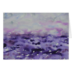 Paarse grijze impressionistische Waterverf Landsch