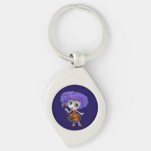 Paarse Gril Sleutelhanger