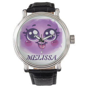 Paarse grimas horloge