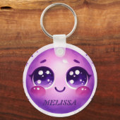 Paarse grimas sleutelhanger (Voorkant)