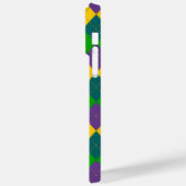 PAARSE GROEN GOLD MARDI GRAS DIAMOND PATTERNS Case-Mate iPhone CASE (Achterkant / Links)