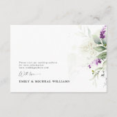 Paarse groen lavendel bruiloft behuizing Kaarten (Achterkant)