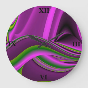paarse groene abstracte regenboog-Kunst Grote Klok