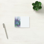 Paarse Groene Bloem Moderne Abstracte Kunst Fracta Post-it® Notes (Kantoor)