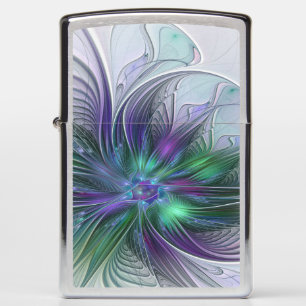 Paarse groene bloem Moderne Abstracte Kunstfractal