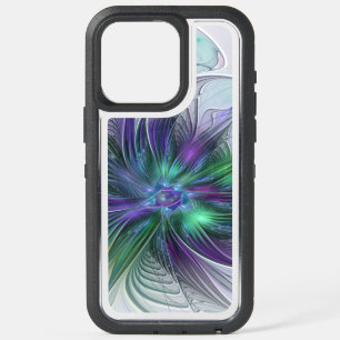Paarse groene bloem Moderne Abstracte Kunstfractal