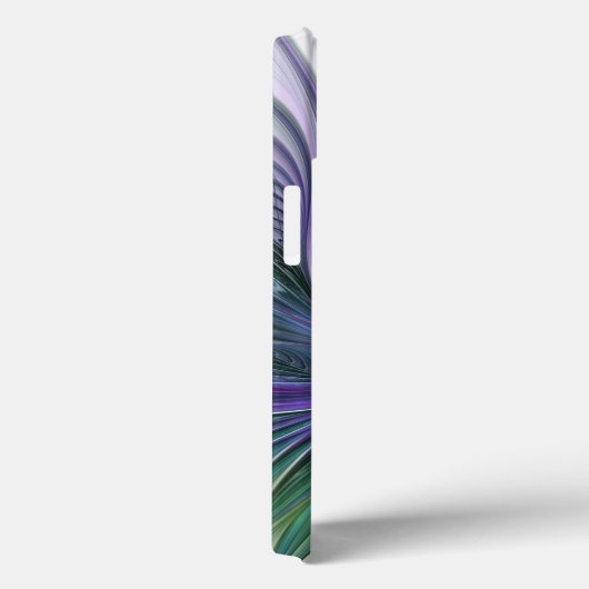 Paarse groene bloem Moderne Abstracte Kunstfractal Case-Mate iPhone Case (Achterkant / Rechts)