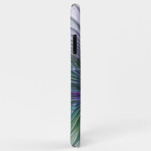 Paarse groene bloem Moderne Abstracte Kunstfractal Case-Mate iPhone Case (Achterkant/rechts)