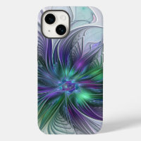 Paarse groene bloem Moderne Abstracte Kunstfractal