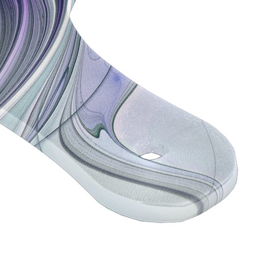 Paarse groene bloem Moderne Abstracte Kunstfractal Snijplank (Hoek)