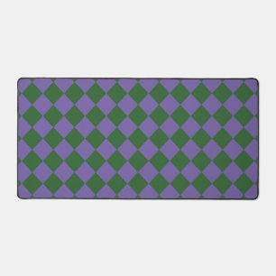Paarse Groene Checker Diamantpatroon Bureaumat