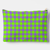 Paarse Groene Checker Diamantpatroon Etui (Achterkant)