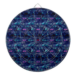 Paarse, Groene en Blauwe Zeemeermin Handdoek Dartbord