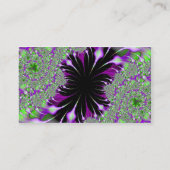 paarse groene fractal visitekaartje (Achterkant)