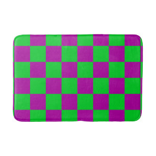 Paarse groene geruit controlepatroon badmat