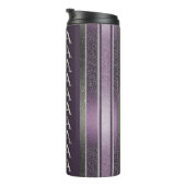 Paarse Groene Kerstmis Fa La Pattern#27 ID1009 Thermosbeker (Geroteerd rechts)