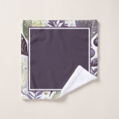 Paarse Groene Kerstmis Merry Pattern#21 ID1009 Bad Handdoek (Wasdoekje)