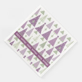 Paarse Groene Kerstmis Merry Pattern#25 ID1009 Servet (Hoek)