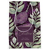 Paarse Groene Kerstmispatroon#29 ID1009 Medium Cadeauzakje (Voorkant)