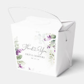 Paarse groene lavendel Baby shower gunst box Bedankdoosjes (Achterkant)