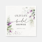 Paarse groene lavendel Vrijgezellenfeesten servett Servet (Voorkant)