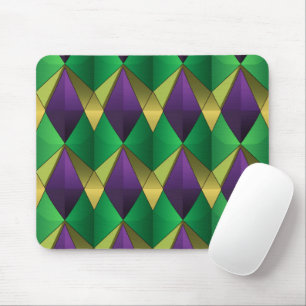 PAARSE & GROENE MARDI GRAS DIAMOND PLAID PATROON MUISMAT