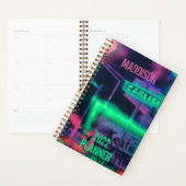 Paarse groene rode neon lights Medley Planner (Display)