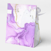 Paarse, groene, roze stromende kleuren legant brui bedankdoosjes (Achterkant)