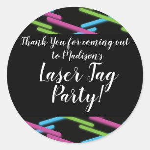 Paarse Groene Teal Neon Laser Tag Feest Verjaardag