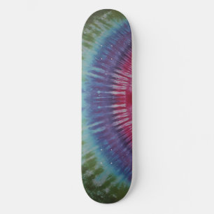 Paarse & Groene Tie Dye Skateboard