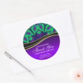 Paarse groene verrukking dank u ronde Sticker (Envelop)
