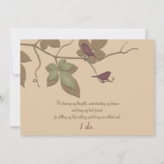 Paarse Groene Vogels Uitnodiging tot uitwijking va (Achterkant)