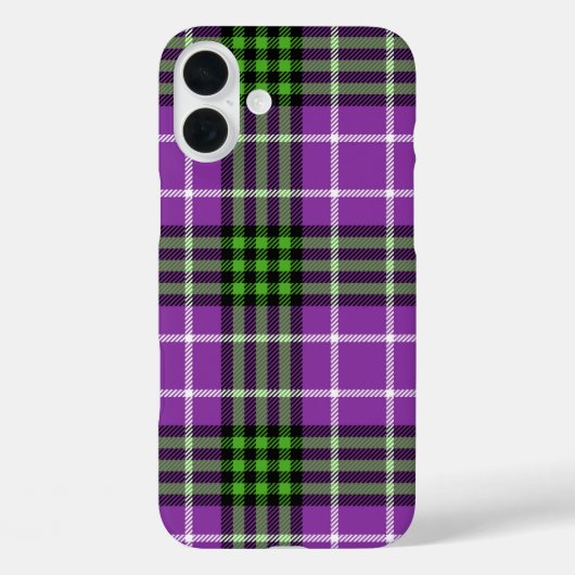 PAARSE GROENE WITTE HALLOWEEN PLAID PATTERN Case-Mate iPhone CASE (Achterkant)