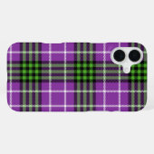 PAARSE GROENE WITTE HALLOWEEN PLAID PATTERN iPhone HOESJE (Achterkant horizontaal)
