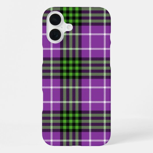 PAARSE GROENE WITTE HALLOWEEN PLAID PATTERN iPhone HOESJE (Achterkant)
