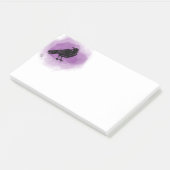 Paarse Grunge Raven Post-it Notes (Schuin)