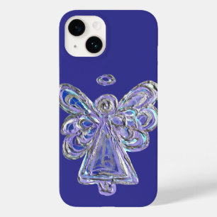 Paarse Guardian Angel Art Custom iPhone Case