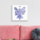 Paarse Guardian Angel Art Wrapped Canvas schildere (Insitu (Woonkamer))