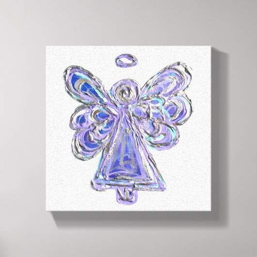 Paarse Guardian Angel Art Wrapped Canvas schildere (Voorkant)