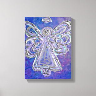 Paarse Guardian Angel Art Wrapped Canvas schildere Afdruk